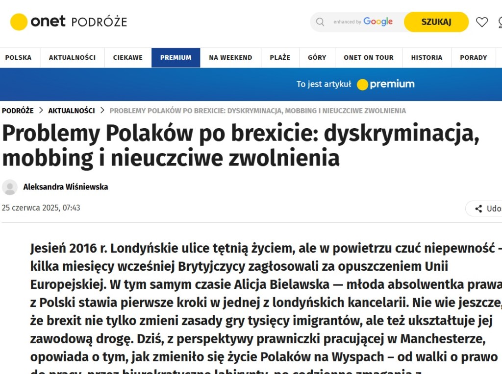 Alicja Bielawska dla&nbsp;podróże.onet.pl